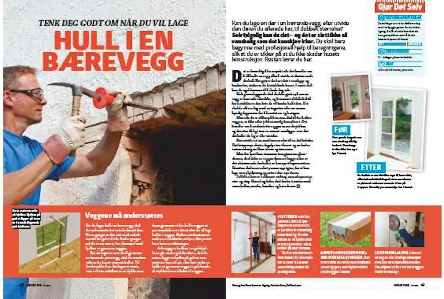 Sette inn dør i bærevegg | Sette inn vindu i bærevegg Sette inn dør i bærevegg | Sette inn vindu i bærevegg